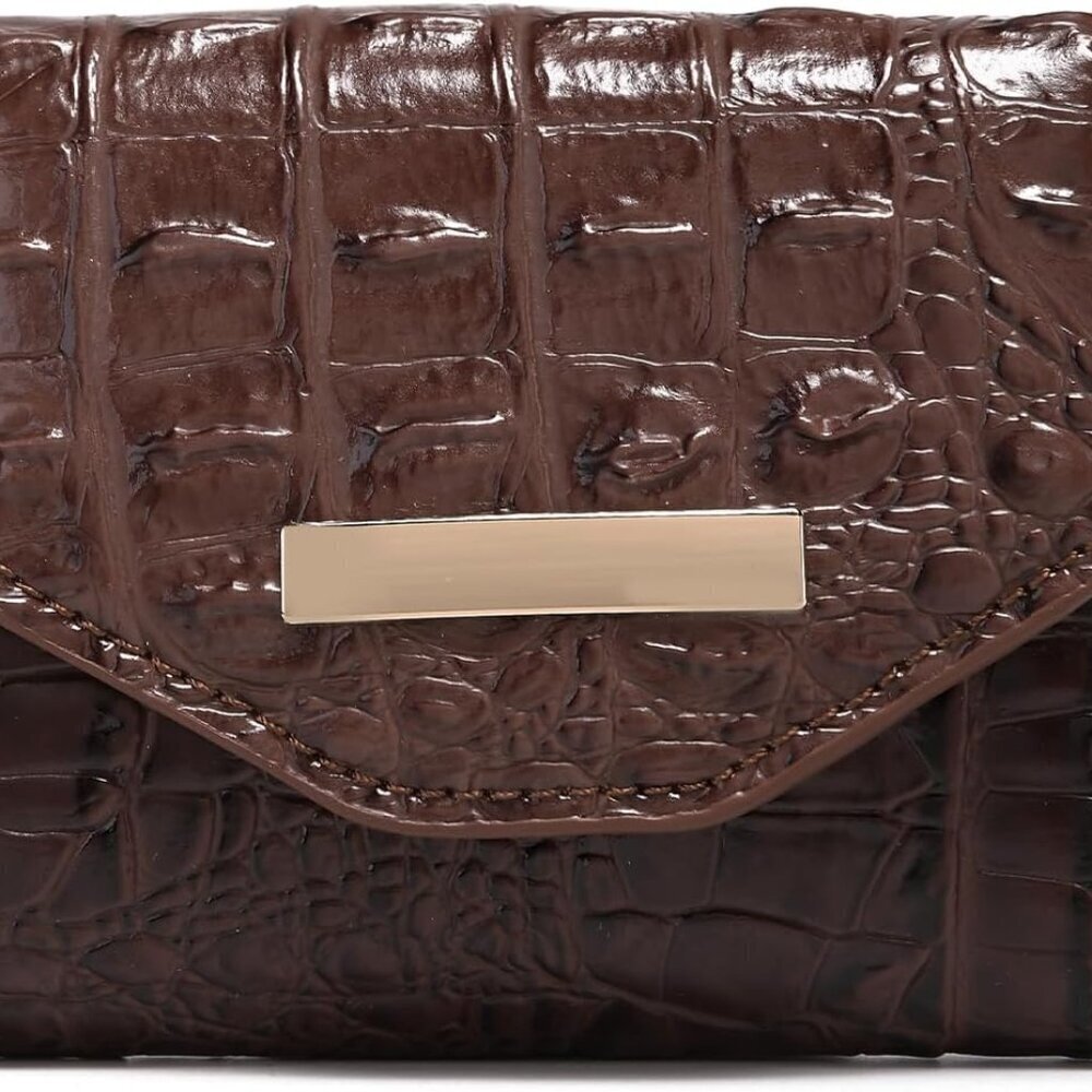 Crocodile Small Wallets Short Vintage Leather Credit Card Holder Luxury Clutch M